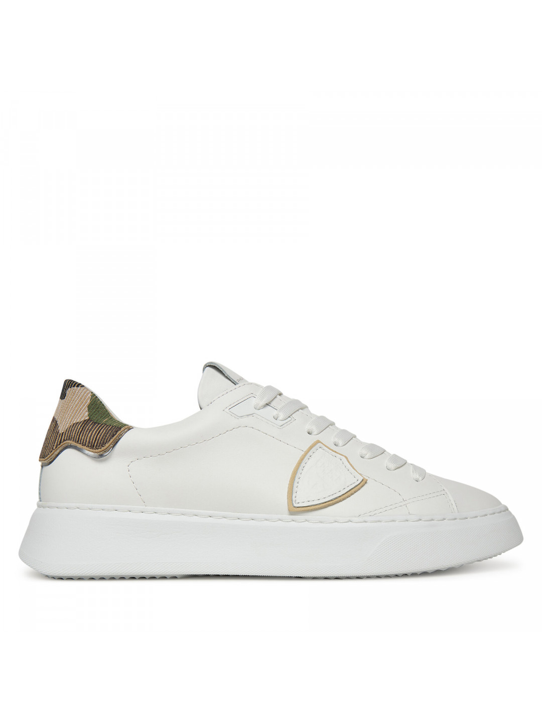 Sneakersy Philippe Model Veau Camou Striching A012221 BTLU VCB3 VEAU Bílá